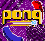Pong title screen for GameBoy Color